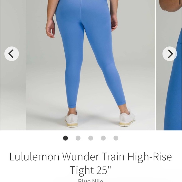 Lululemon Wunder Under leggings size 8 blue Nile - Picture 3 of 6